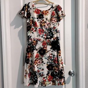 Floral Print Fit and Flare Dress